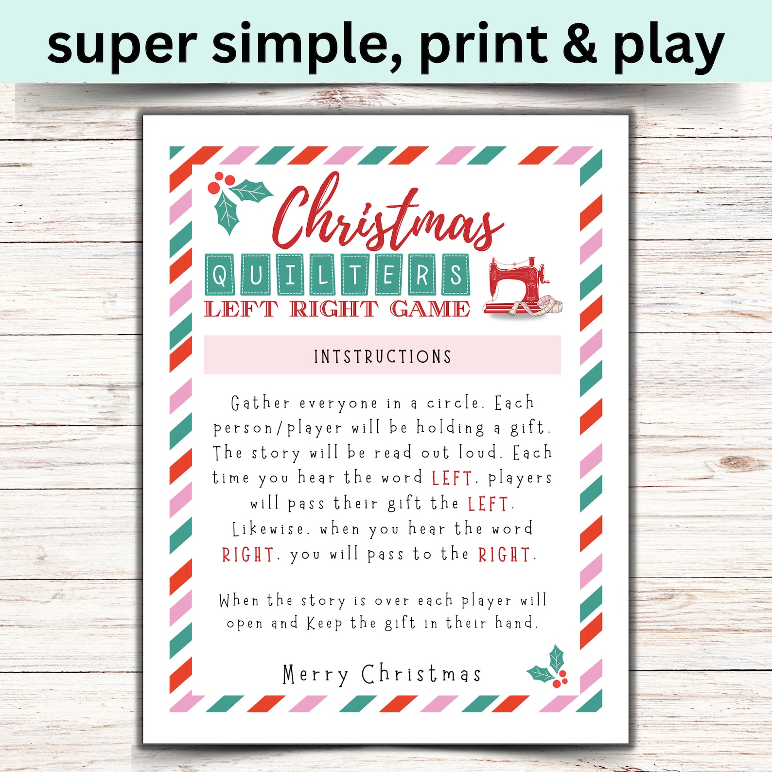 Christmas Quilt Game Bundle, Quilt Guild Games, Quilt Club, Retreat