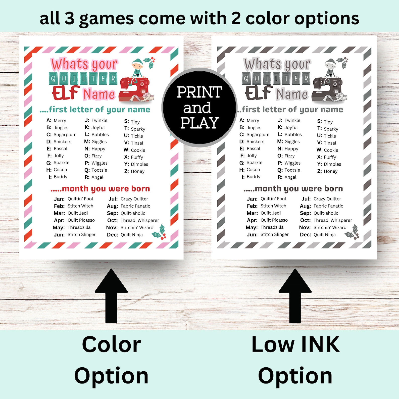 Christmas Quilt Game Bundle, Quilt Guild Games, Quilt Club, Retreat