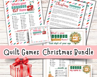 Christmas Quilt Game Bundle, Quilt Guild Games, Quilt Club, Retreat Activities, Quilt Games, Gifts for Quilters, Christmas Party Games