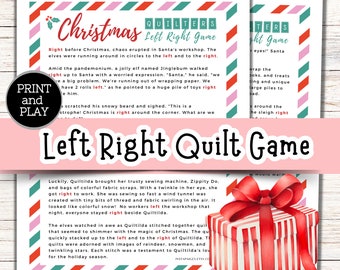 Christmas Left Right Game, Gift Exchange Game, Quilt Guild Games, Quilt Club, Retreat Activities, Quilt Games, Christmas Gifts for Quilters