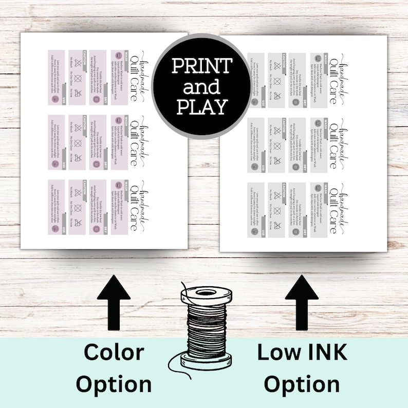 Quilt Care Card, Quilt Gift Tag, Care Instructions, Printable Quilt Care, How to Wash a Quilt - Etsy