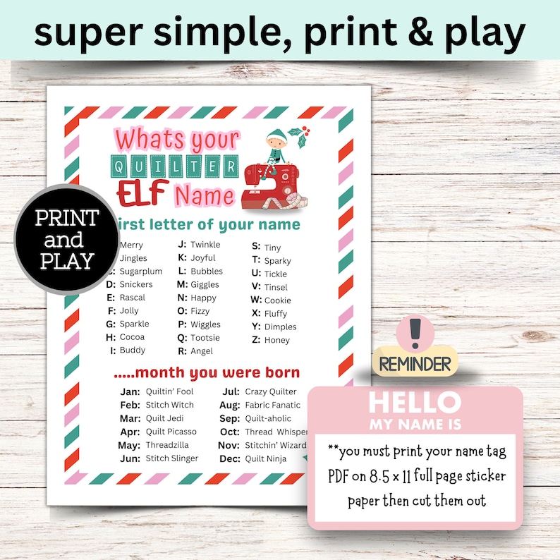 Christmas Quilt Game Bundle, Quilt Guild Games, Quilt Club, Retreat