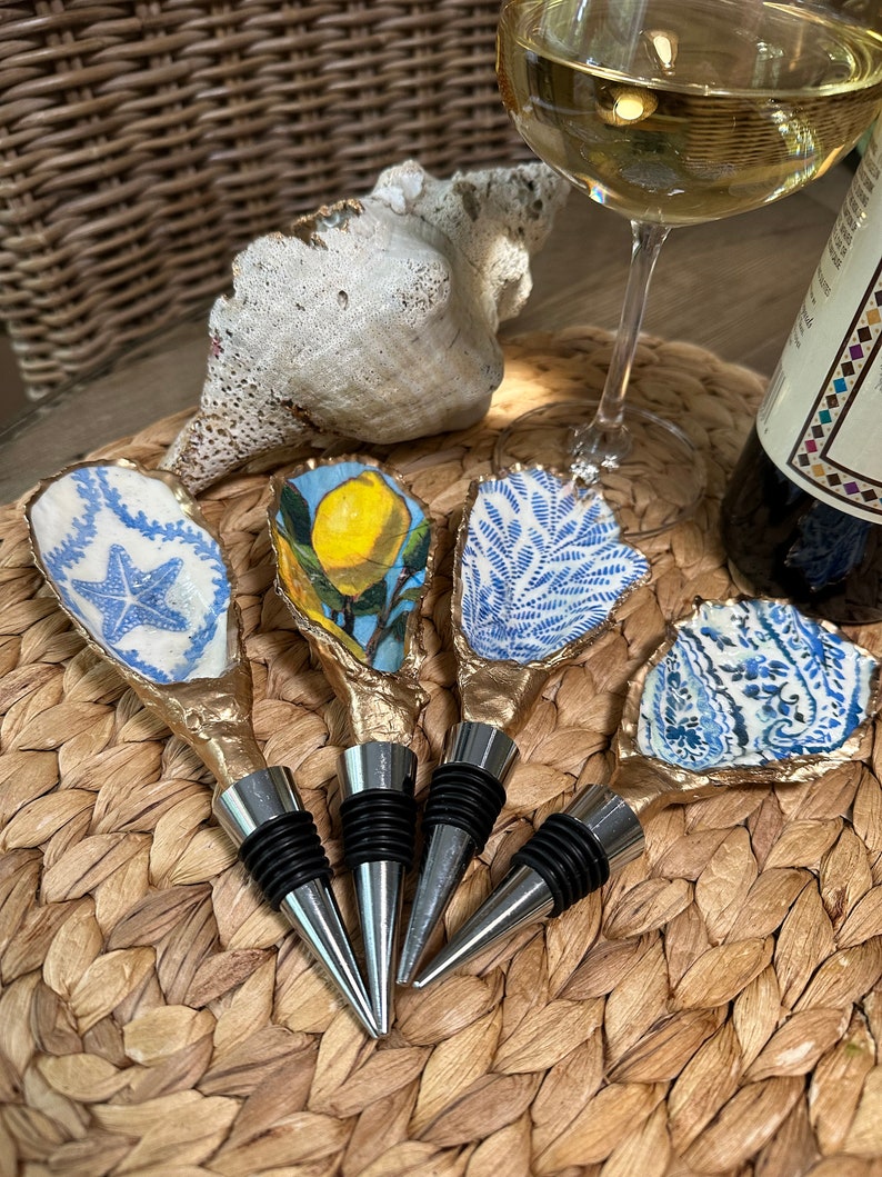 Oyster Shell Wine Stopper Etsy