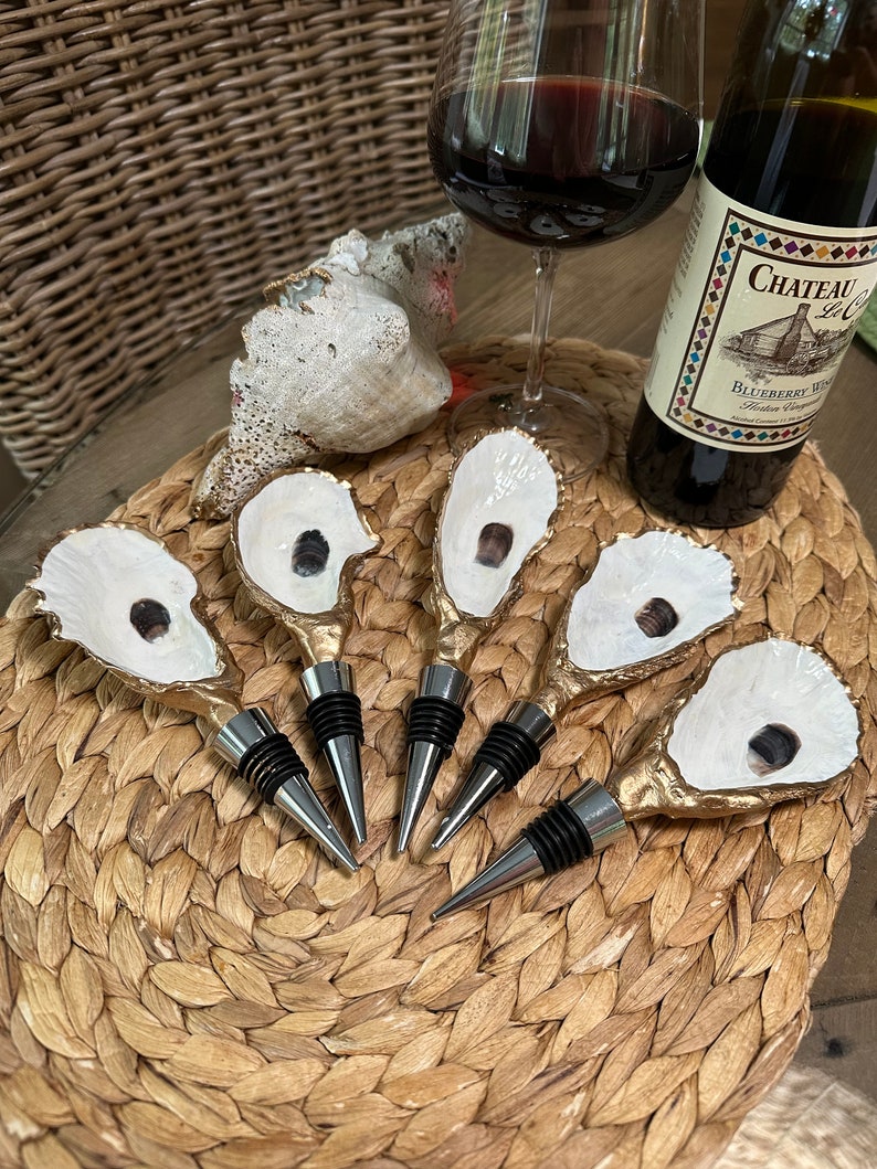 Oyster Shell Wine Stopper Etsy