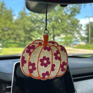 Car Freshies / Retro Fall Freshies / Pumpkin Freshie / Flower Pumpkin Freshie / Car Scents / Car Freshener