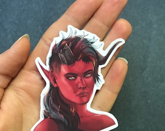 Handmade Karlach Vinyl Sticker | Baldur's Gate 3, D&D Waterproof Decal