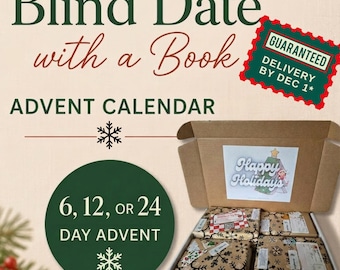 Personalized Blind Date Book Advent Calendar, Curated Reading Countdown (6, 12, or 24 Day)