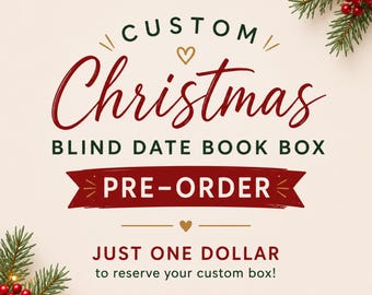 Custom Christmas Blind Date with a Book | Personalized Book Lover Gift | Curated Holiday Book Box | Reader Gift | Bookish Gifts | Pre-Order