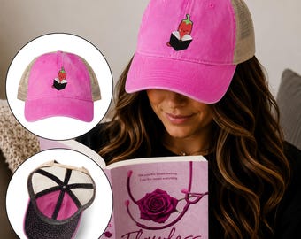 Spicy Reader, Chili, Women's Washed Mesh-Back Cap
