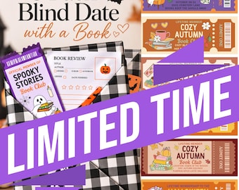 Halloween Boo Box, 5 Blind Date with a Book Box, Gift for Book Lover, Spooky Season