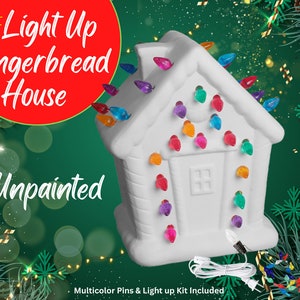 Grand Bonhomme En Pain D'Épice En Céramique Biscuit - À Peindre Ou Non - Marque Clay Magic - Fait Main Aux USA