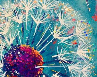 Dandelion Painting Kit - Paint Your Own - Canvas Painting - Paint & Sip - Paint Party - Paint Kit - DIY Paint Kit