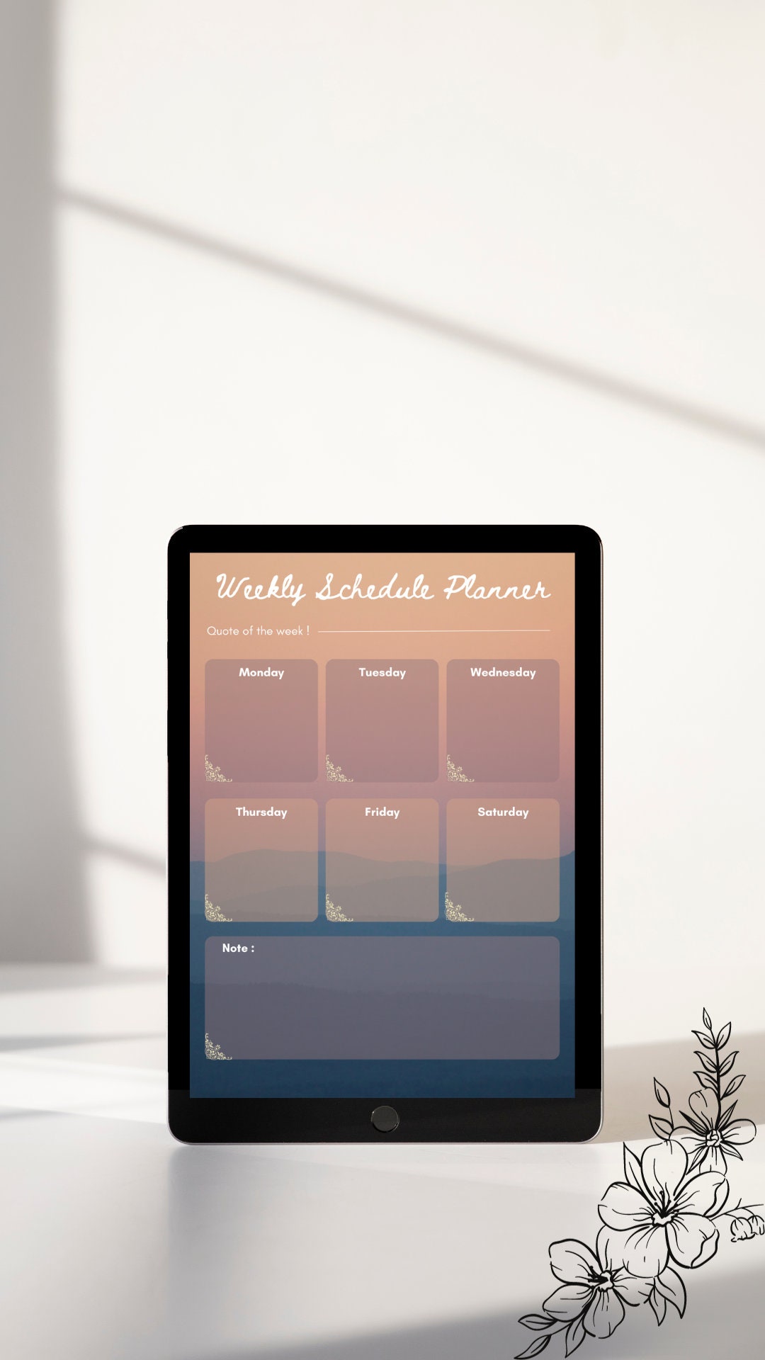 Weekly Schedule Planner. Downloadable/printable Weekly Planner - Etsy