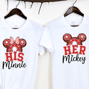 Disney Her Mickey and His Minnie Shirt,Disney Couple Shirt,Mickey Minnie Valentines Shirt,Disney Mickey&Minnie Shirt,Disney Valentines Shirt