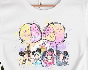 Disney Princess Shirt, Disney Watercolor Castle Tee, Disney Girl Trip, Princess Shirt, Princess Castle, Disney Family Trip, Princess Castle.