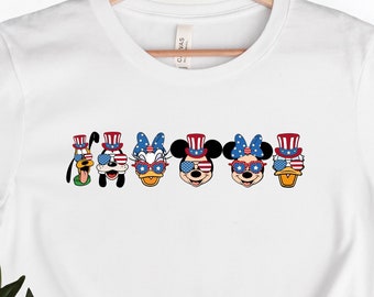 Mickey & friends 4th of July shirt, Patriotic shirt, Independence day shirt, Fourth of July shirt, US Flag America Merica shirt
