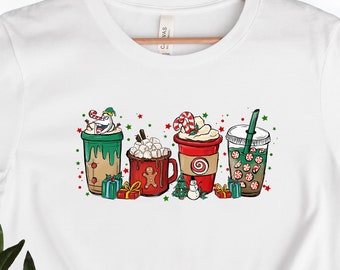 Camisa de café de Navidad de Olaf, linda camisa de muñeco de nieve de Olaf, Disney Frozen, Anna, Elsa, camiseta de Olaf, camisa de Navidad a juego, camiseta de Navidad de Disney.