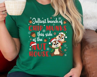 Chip & Dale Christmas Shirt, Christmas Disney Family Vacation T-shirt, Chipmunks Gifts, Snowmen, Snowflake, Double Trouble.
