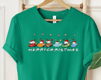 Merry Christmas Cars Shirt, Disney Christmas Cars Shirt, McQueen Shirt, Mater Shirt, Guido Shirt, Cars Christmas Gift Shirt,Disney Xmas Tee.