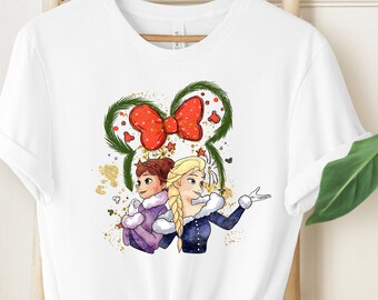Disney Princess Elsa Anna Christmas Shirt, Frozen Elsa Anna Shirt, Disney Princess Elsa Shirt, Frozen Christmas Shirt, Disney Trip shirt.