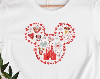 Disney Valentines Shirt, Disney Castle Valentine's Day Shirt,Disney Matching Valentines Shirt,Mickey & Minnie Friends Shirt