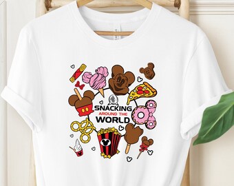 Disney Epcot Shirt, Disney Trip Shirt, Disney Family Shirt, Disney Shirt , Snacking Around The World Shirt, Drinking Around The World Shirt.