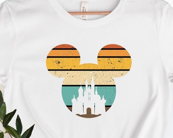 Disney Castle Shirt, Mickey Mouse Tee, Disney Retro Shirt, Disneyworld Tee, Walt Disney Castle Shirt, Disney Outfit, Mickey Vintage T-Shirt.