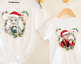 Disney Princess Elsa Anna Christmas Shirt, Frozen Elsa Anna Shirt, Disney Princess Elsa Shirt, Frozen Christmas Shirt, Disney Trip shirt.