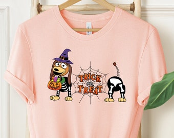 Disney Slinky Dog Trick or Treat Halloween Shirt, Disney Slinky Dog Halloween Toy Story Shirt, Disney Halloween Family Trip shirt 2025