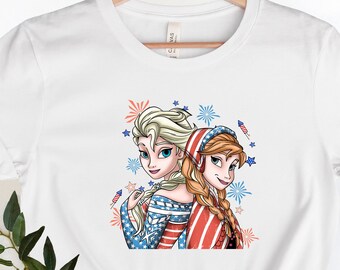 Disney Princess Elsa Independence Day Shirt, 4th of July Frozen Elsa Anna Shirt,  Disney Princess Elsa Shirt, Frozen Magic kingdom shirt,