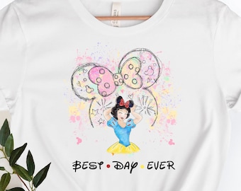 Disney Schneewittchen Prinzessin Shirt, Schneewittchen T-shirt, Disney Aquarell T-Shirt, Disney Mädchen Reise, Prinzessin Schneewittchen Shirt, Disney Familienreise