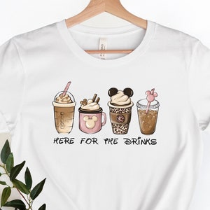Disney Here For The Drinks Shirt, Disney Drinking Shirt, Disney Adult Shirt, Disneyland Shirt, Theme Park Shirt, Disneyland Trip Shirt.