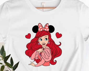 Camisa de la princesa Ariel de Disney, camiseta de la princesa Ariel, camiseta de la acuarela de Disney, camiseta de la princesa Ariel de la Sirenita, viaje familiar de Disney,