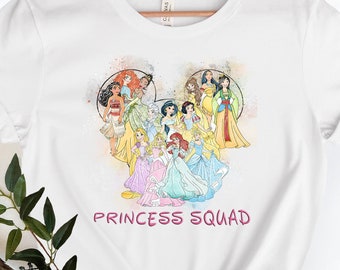 Chemise Princess Squad, chemises Disney Squad, chemises Disney assorties, chemises Disney Vacation, chemises Disney Princess, chemises Family Princess.