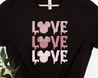 Disney Love Shirt, Disney Valentines Day Shirt, Disney Love Sweatshirt, Disney Minnie Shirt, Valentine Days Gift, Valentines Shirt, Minnie.