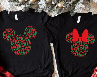 Koszulka z głową Myszki Miki i Minnie, słodka koszulka dla pary Disney, koszulka z Minnie i Mickey, koszulka z mężem i żoną Disneya