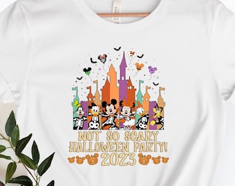 Mickey's Not-So-Scary Halloween Party Shirt, Mickey and Minnie Halloween Family T-Shirt, Kids Disney Halloween, Disney Magic Kingdom Shirt.