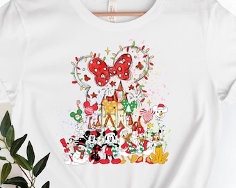 Disney Friends Christmas Castle Shirt, Mickey Christmas Shirt, Christmas Lights Shirt, Christmas Gifts, Disneytrip Shirt, Disney Christmas.