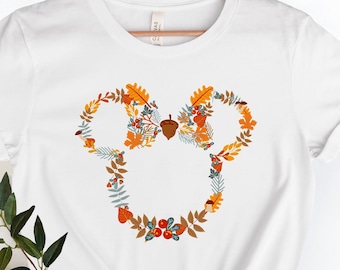 Cute Fall Disney Minnie Shirt, Fall Vibes Shirt, Fall Disney Vacation, Disney Halloween, Disney Fall Shirt, Matching Family Tee, Disney Gift