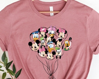 Disney Balloon Shirt, Mickey And Friends Balloon Shirt,Disney Family Shirt, Disney Friends Themed Shirt