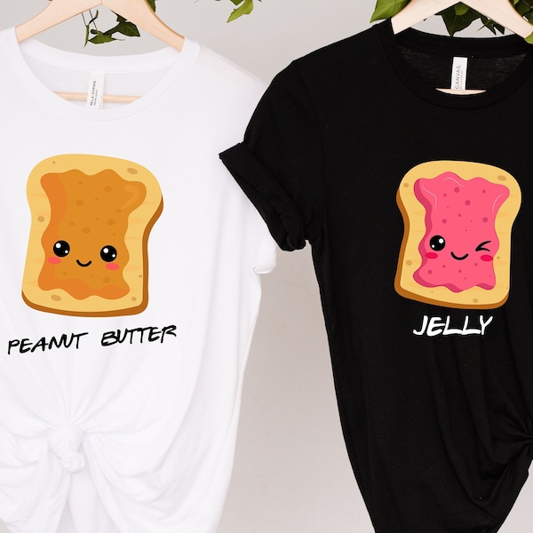 Peanut Butter and Jelly Shirts, Twin Shirts, Best Friend Shirt, Matching Shirts, Funny Friends Gift, Matching Couple Shirt, Cute Couple PBJ