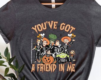 Camiseta retro de esqueleto de Halloween de Toy Story
