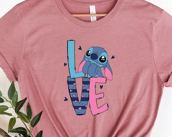 Stitch Love  Valentines Shirt, Disney Valentine Shirt, Valentines Day Shirt, Stitch Love Shirt, Love Shirt, Valentine Gift Tee,