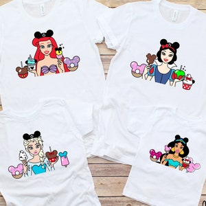 Disney Princess Shirt, Disney Snow White Snacks Shirt, Ariel Snacks Shirts, Disney Elsa Snacks Shirt, Jasmine Snack Shirt, Disney Shirt