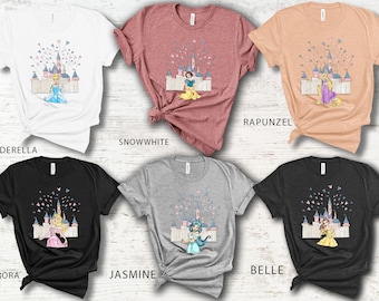 Disney Princess Shirt, Disney Watercolor Castle Tee, Disney Girl Trip, Princess Shirt, Princess Castle, Disney Family Trip, Princess Castle.
