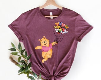 Disney Pooh Bear Balloon Shirt, Winnie Pooh Shirt, The Pooh Tee, Disney Winnie Balloon Shirt, Pooh Balloon Shirt