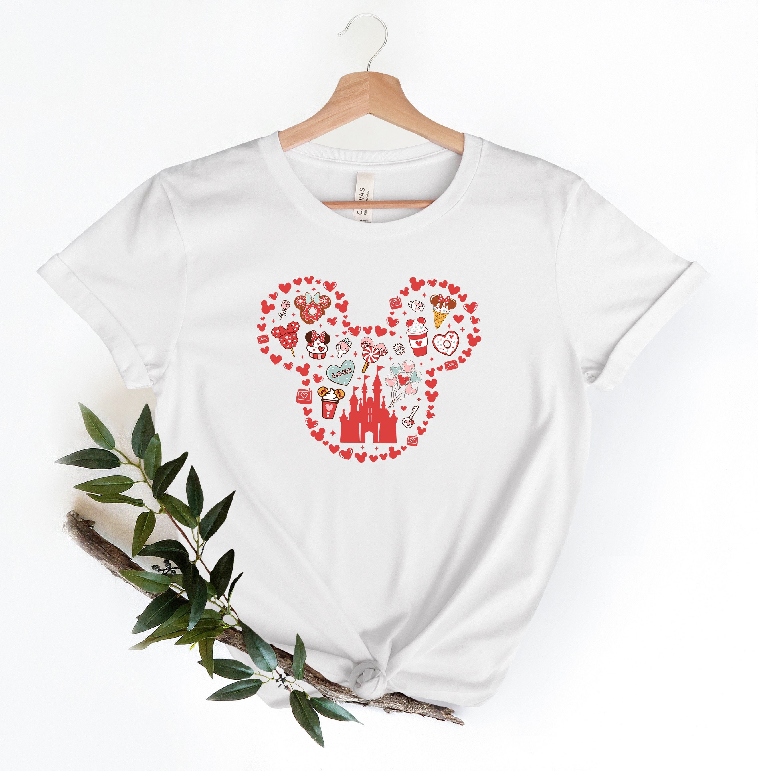 Discover Camiseta Disney Día de San Valentín Lindo Divertido Vintage para Hombre Mujer