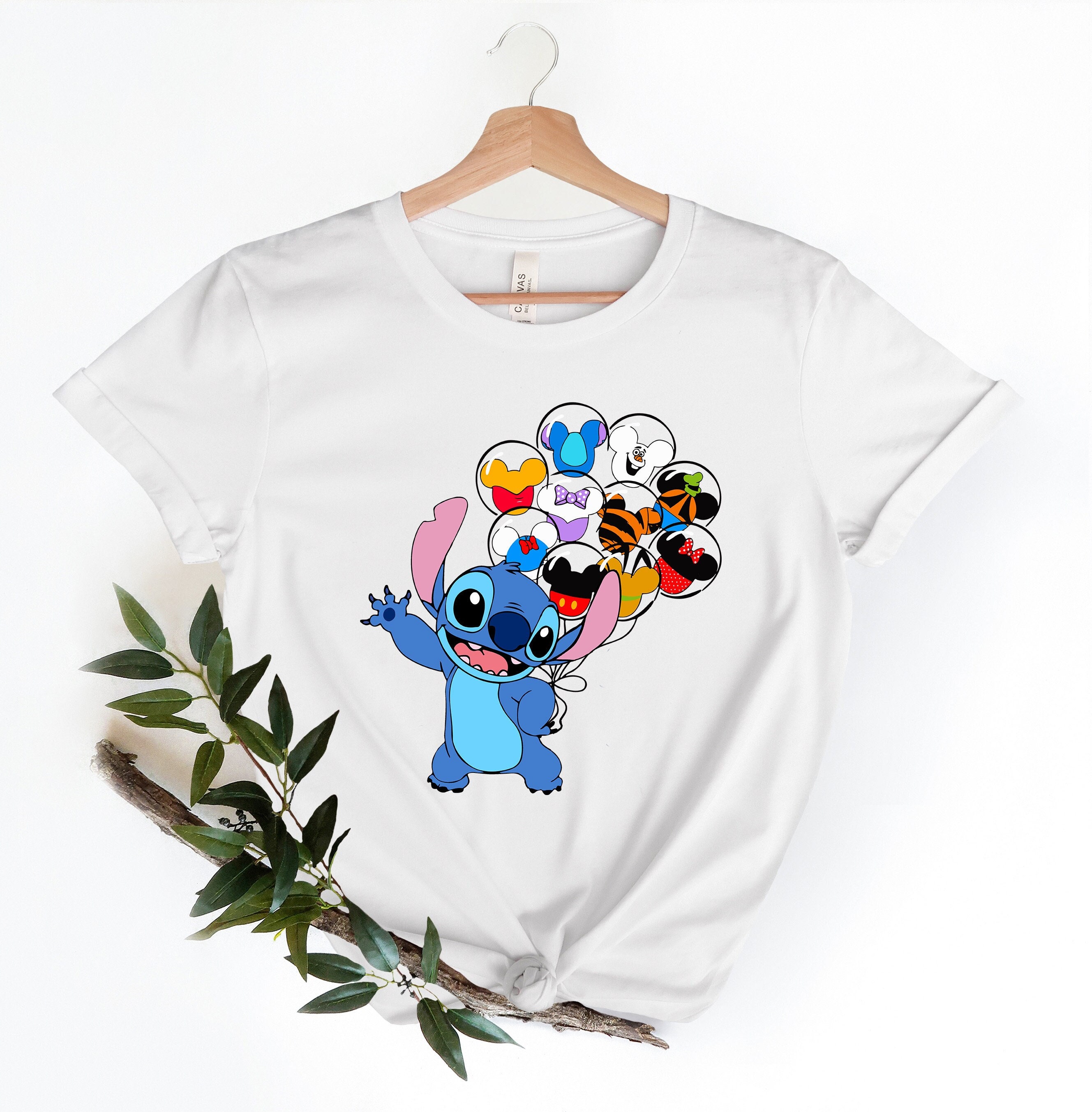 Disney Stitch Balloon Shirt, Stitch Disney Characters Balloon 