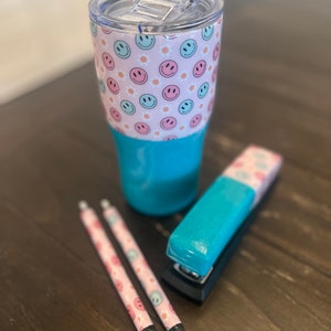 Tumbler, stapler and pen set