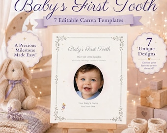 Baby’s First Tooth Photo Templates | 7 Editable Canva Instagram Designs